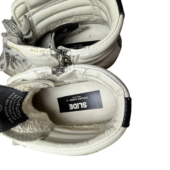 Golden Goose Slide High-Top Sneakers Leopard Star Distressed Leather EU 37 - Picture 9 of 12